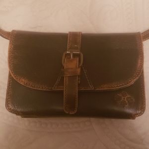 Patricia Nash Small dark brown leather crossbody!